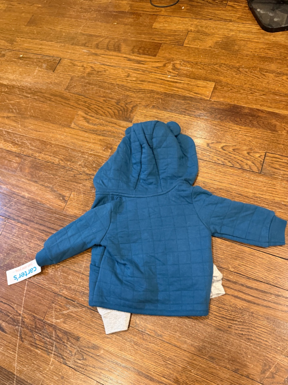 Carter's Teal Quilted Hooded Jacket - Picture 5 of 11